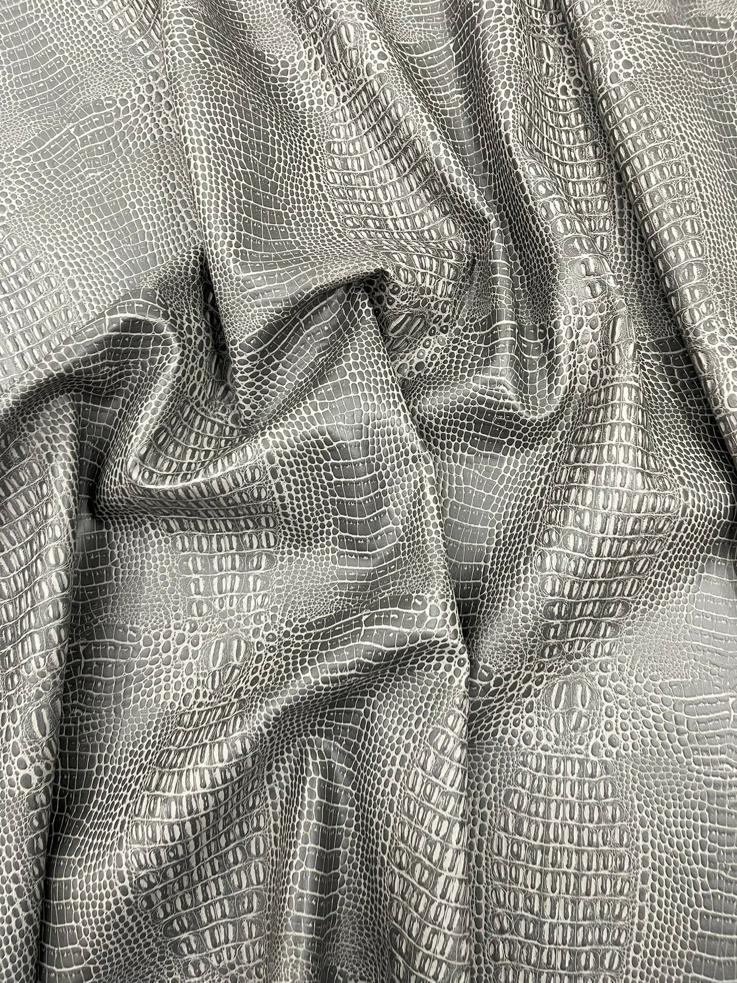 Crocodile Marine Vinyl 2 tone Upholstery Skin Texture Faux Leather PVC| New Creations Fabric & Foam Inc. - New Creations Fabric & Foam Inc