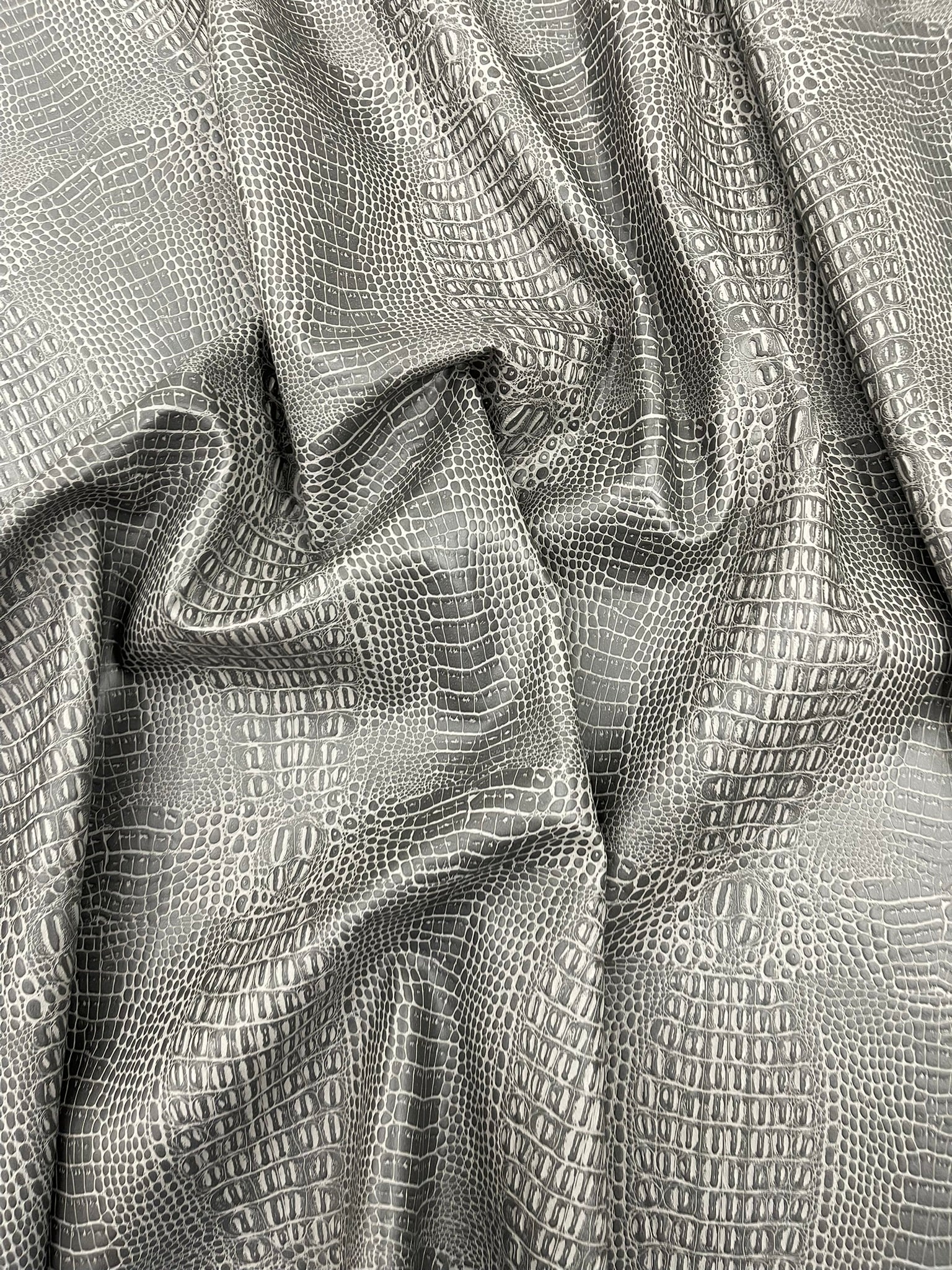Crocodile Marine Vinyl 2 tone Upholstery Skin Texture Faux Leather PVC| New Creations Fabric & Foam Inc. - New Creations Fabric & Foam Inc