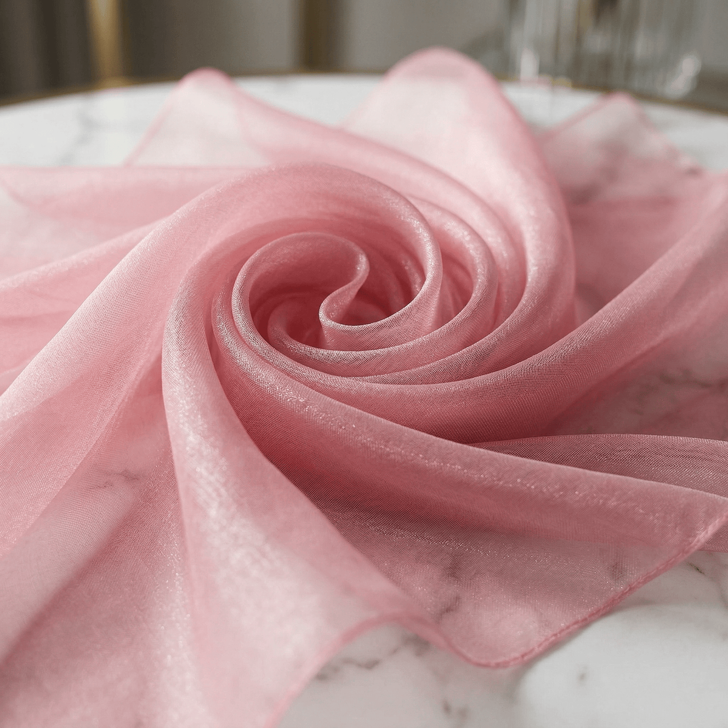 Crystal Organza Fabric by the Yard 60” Wide – Sheer Shiny Organza for Wedding Decor, Draping, Dresses, Curtains & Event Styling - New Creations Fabric & Foam Inc