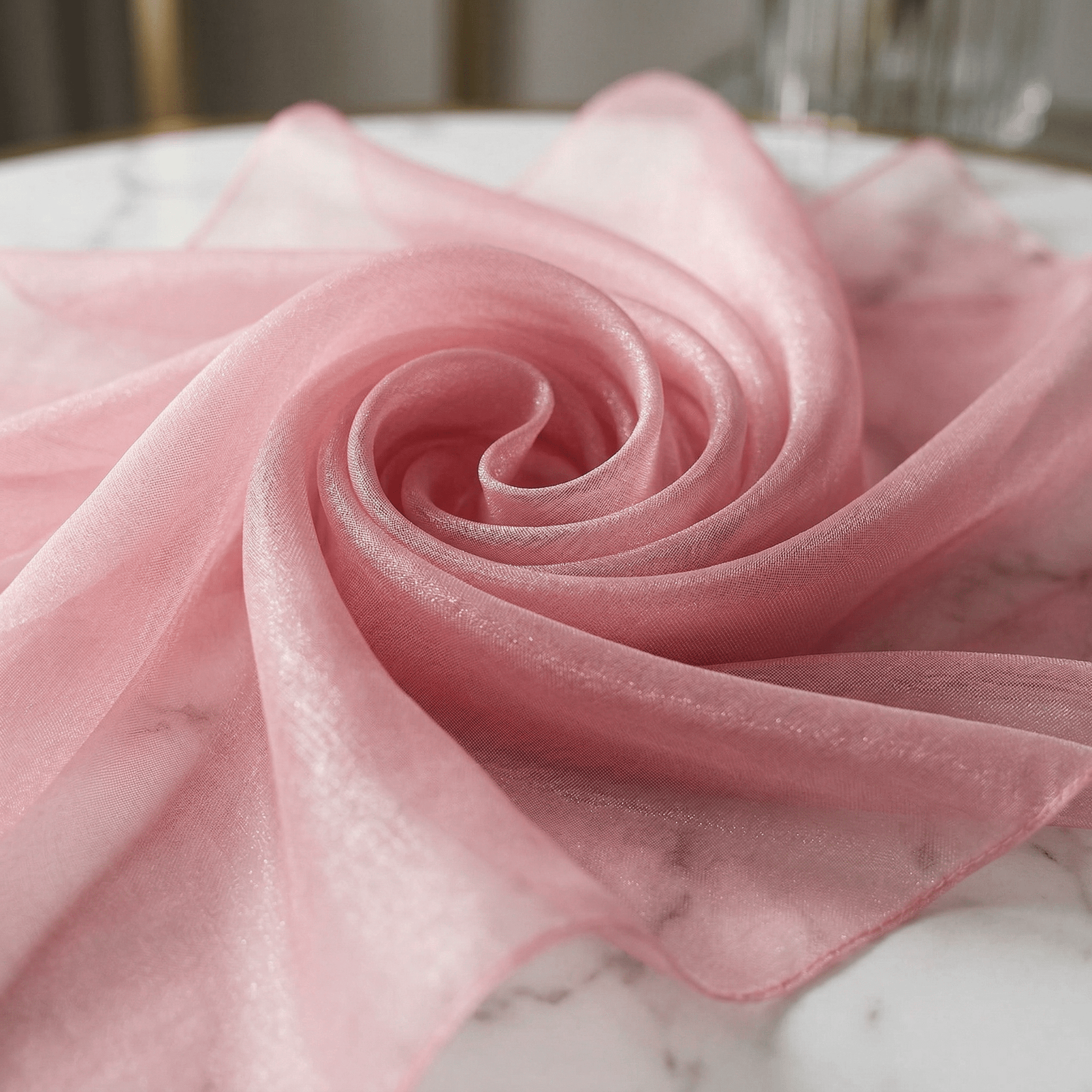 Crystal Organza Fabric by the Yard 60” Wide – Sheer Shiny Organza for Wedding Decor, Draping, Dresses, Curtains & Event Styling - New Creations Fabric & Foam Inc