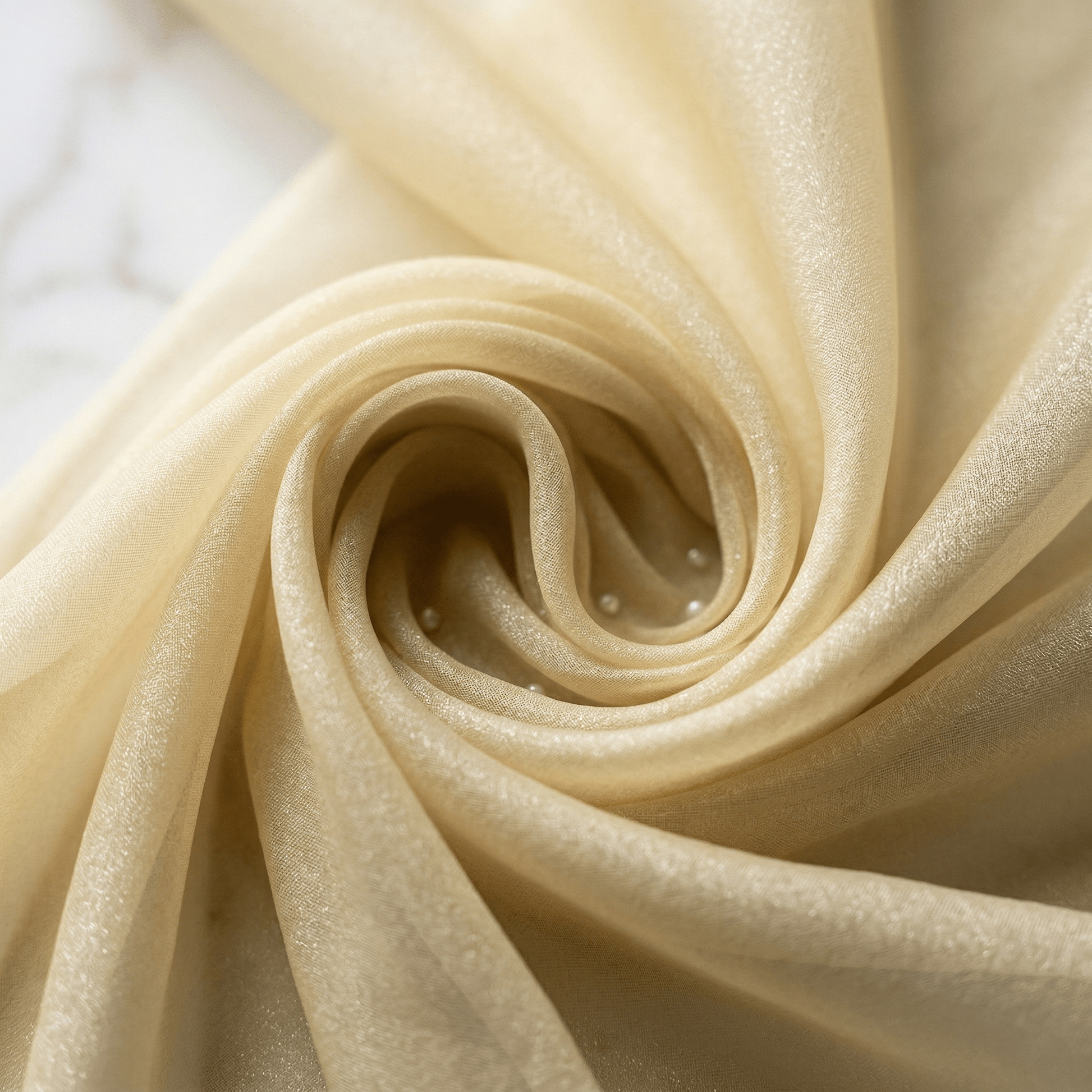 Crystal Organza Fabric by the Yard 60” Wide – Sheer Shiny Organza for Wedding Decor, Draping, Dresses, Curtains & Event Styling - New Creations Fabric & Foam Inc