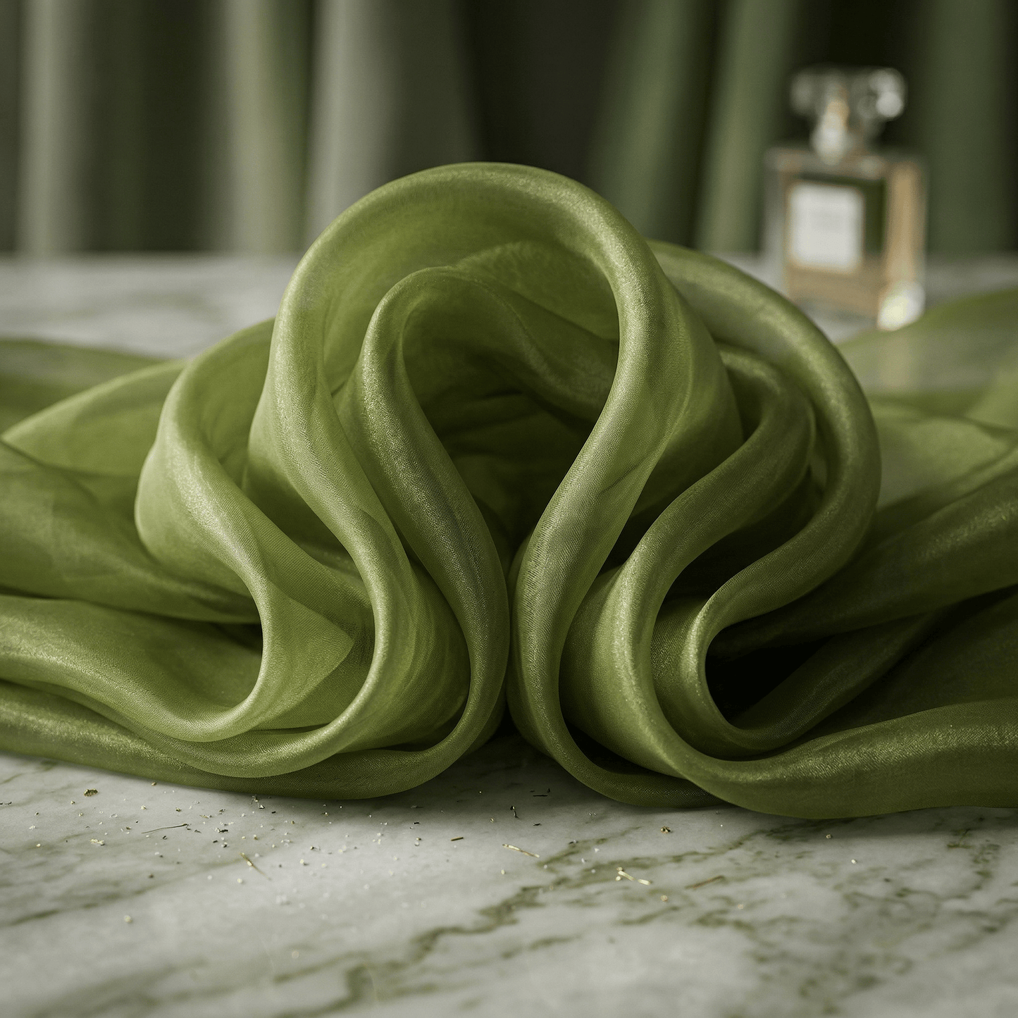 Crystal Organza Fabric by the Yard 60” Wide – Sheer Shiny Organza for Wedding Decor, Draping, Dresses, Curtains & Event Styling - New Creations Fabric & Foam Inc