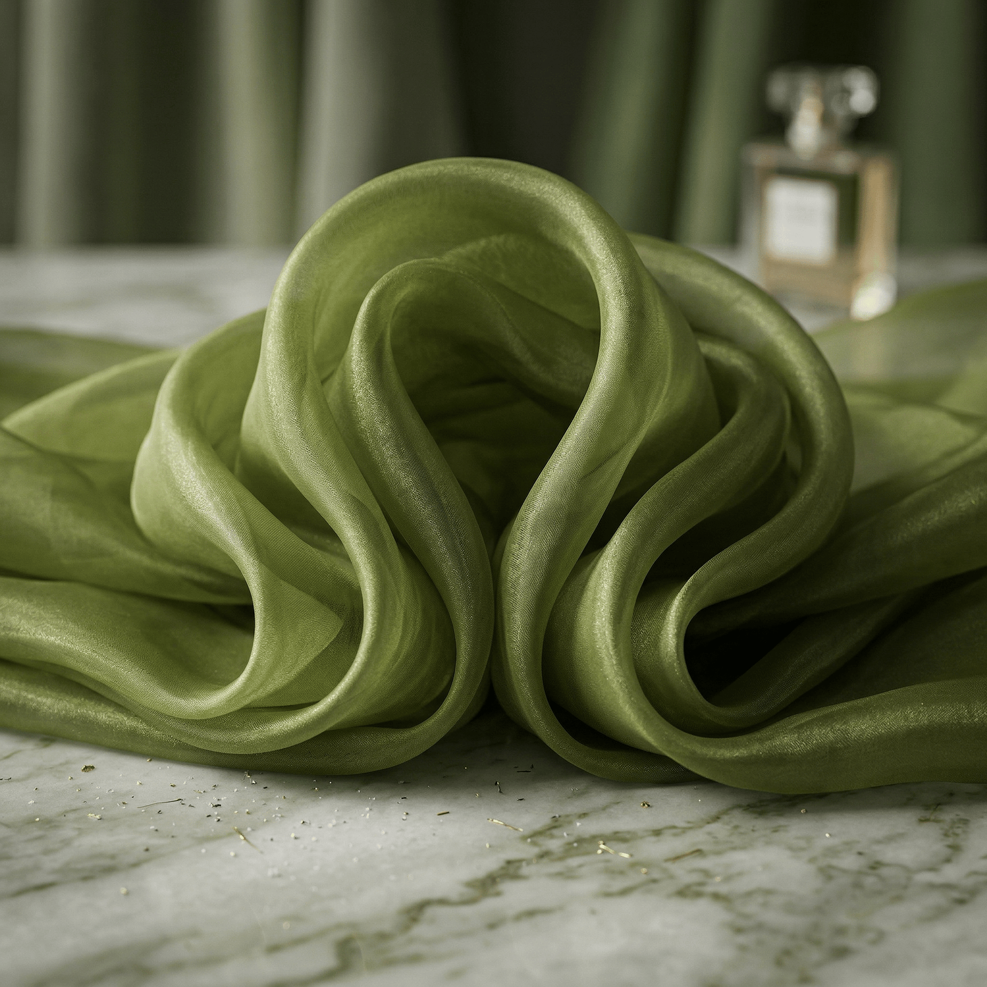 Crystal Organza Fabric by the Yard 60” Wide – Sheer Shiny Organza for Wedding Decor, Draping, Dresses, Curtains & Event Styling - New Creations Fabric & Foam Inc