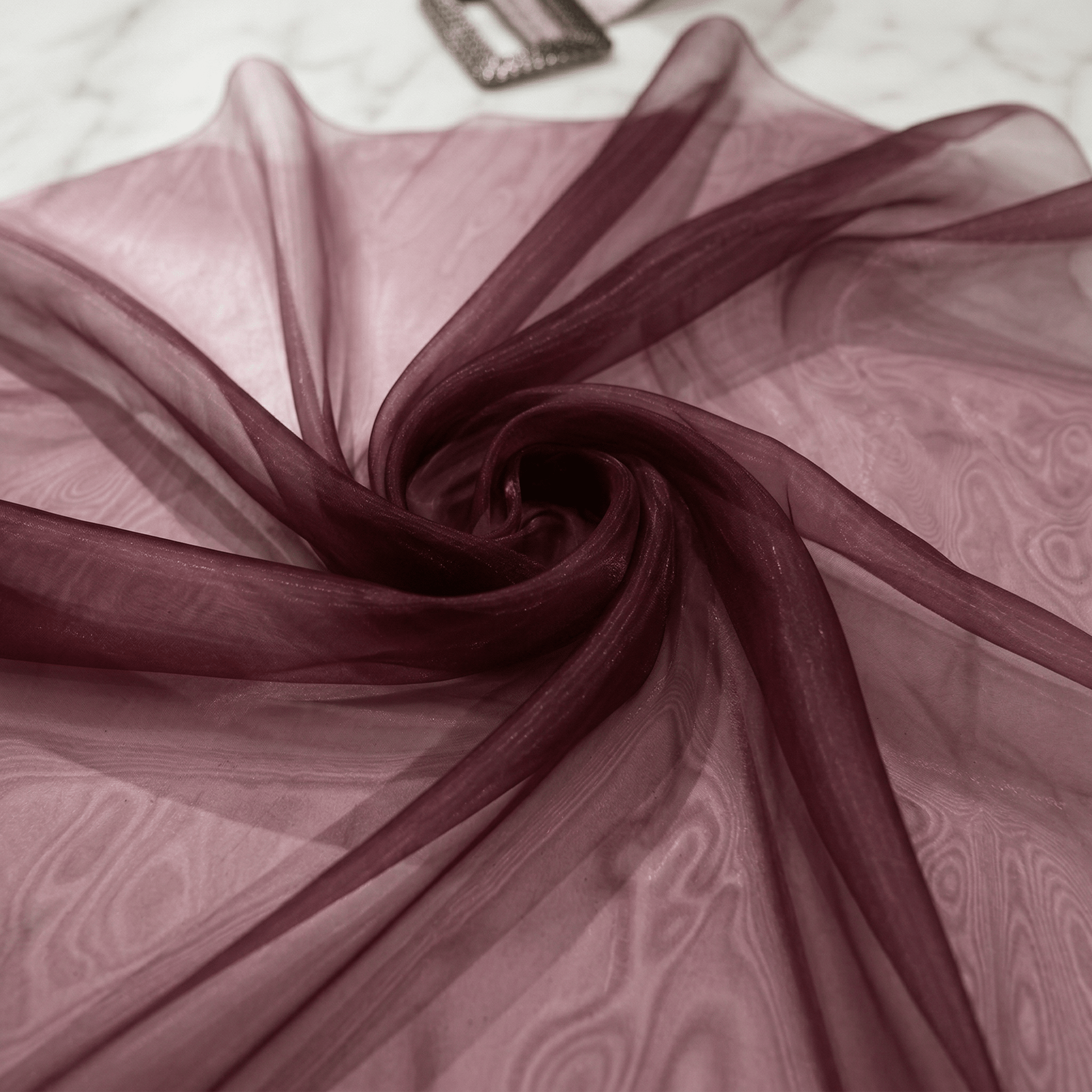 Crystal Organza Fabric by the Yard 60” Wide – Sheer Shiny Organza for Wedding Decor, Draping, Dresses, Curtains & Event Styling - New Creations Fabric & Foam Inc