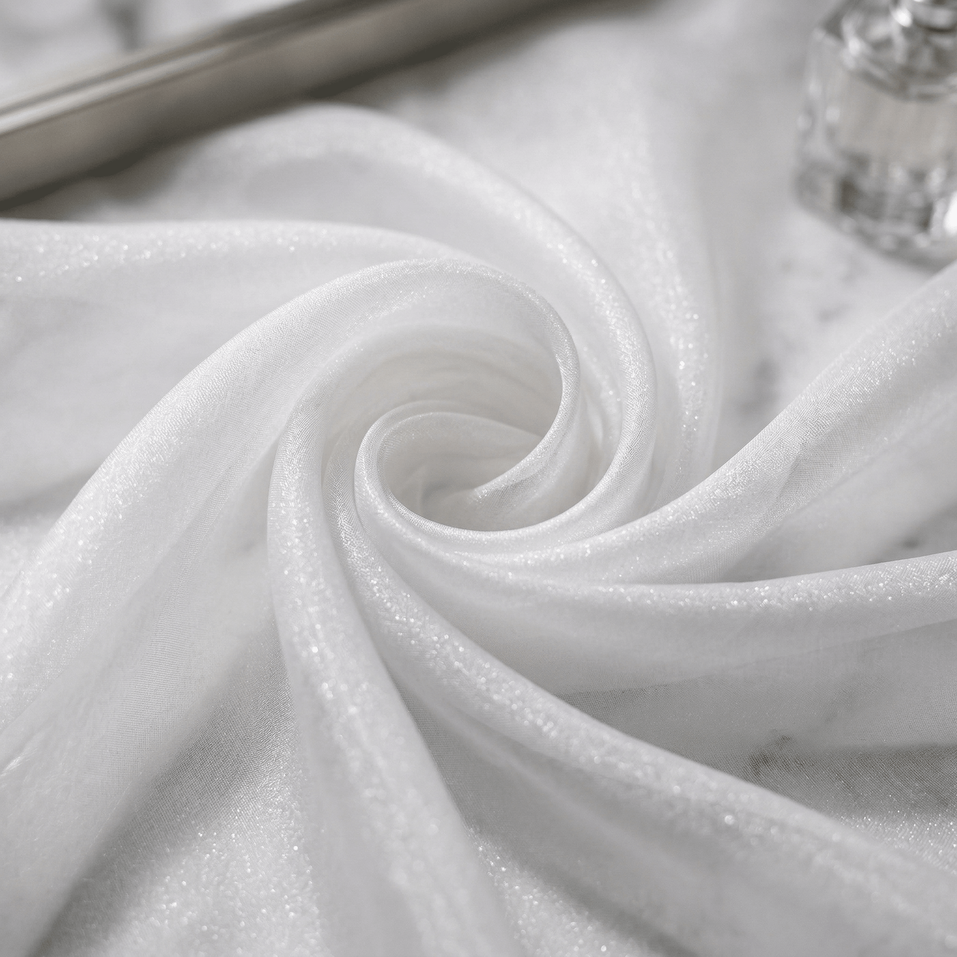 Crystal Organza Fabric by the Yard 60” Wide – Sheer Shiny Organza for Wedding Decor, Draping, Dresses, Curtains & Event Styling - New Creations Fabric & Foam Inc