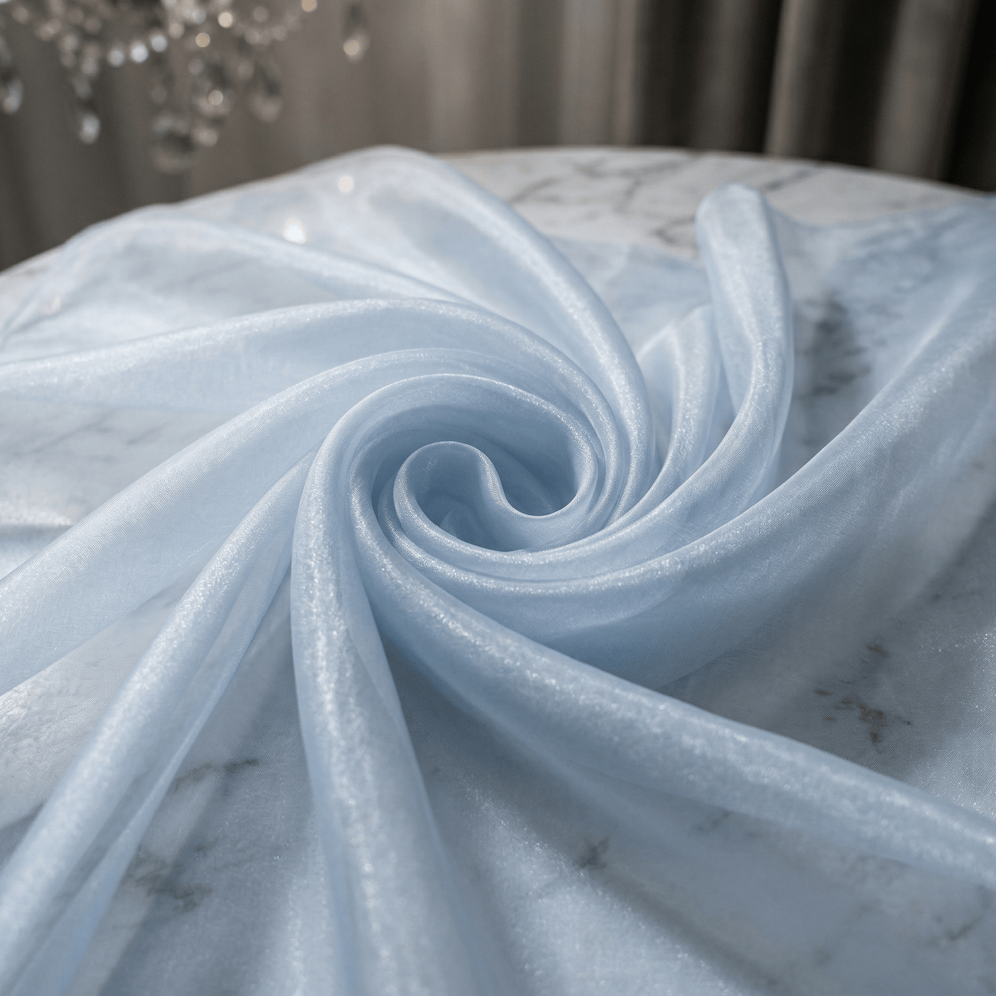 Crystal Organza Fabric by the Yard 60” Wide – Sheer Shiny Organza for Wedding Decor, Draping, Dresses, Curtains & Event Styling - New Creations Fabric & Foam Inc