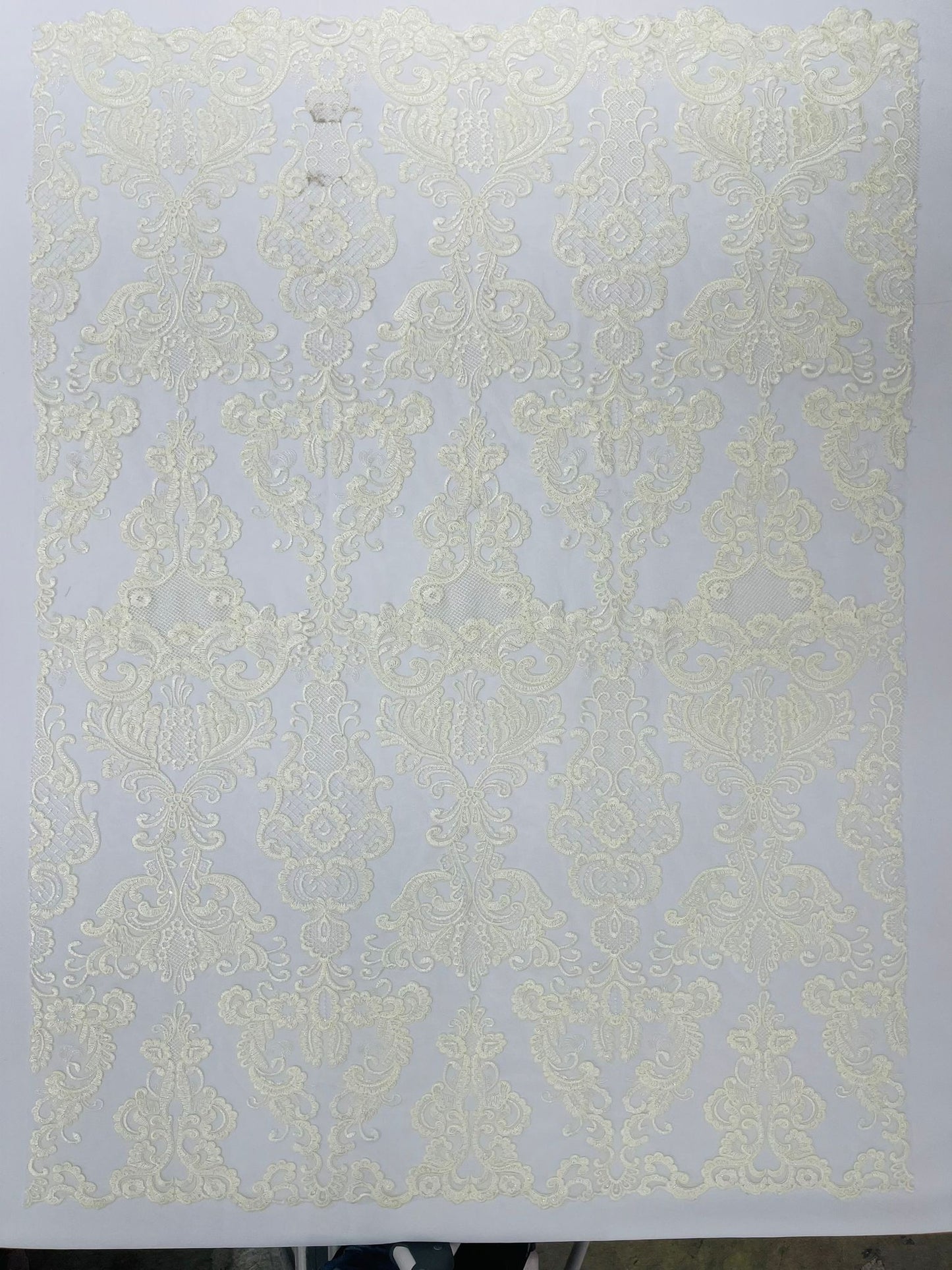 Damask Embroidered Lace Fabric 54” Wide| New Creations Fabric & Foam Inc. - New Creations Fabric & Foam Inc