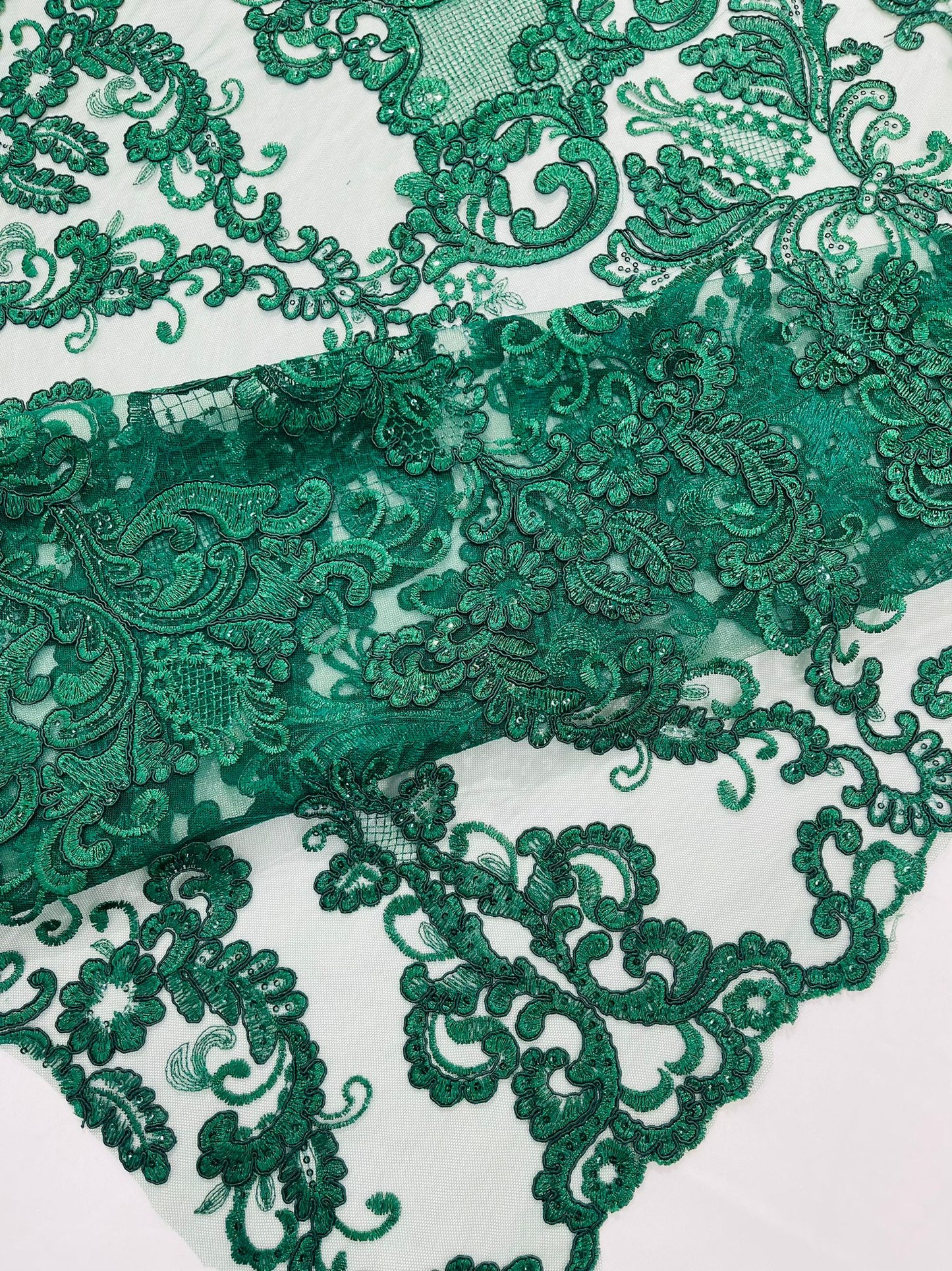 Damask Embroidered Lace Fabric 54” Wide| New Creations Fabric & Foam Inc. - New Creations Fabric & Foam Inc