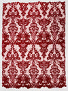 Damask Embroidered Lace Fabric 54” Wide| New Creations Fabric & Foam Inc. - New Creations Fabric & Foam Inc