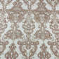 Damask Embroidered Lace Fabric 54” Wide| New Creations Fabric & Foam Inc. - New Creations Fabric & Foam Inc