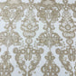 Damask Embroidered Lace Fabric 54” Wide| New Creations Fabric & Foam Inc. - New Creations Fabric & Foam Inc