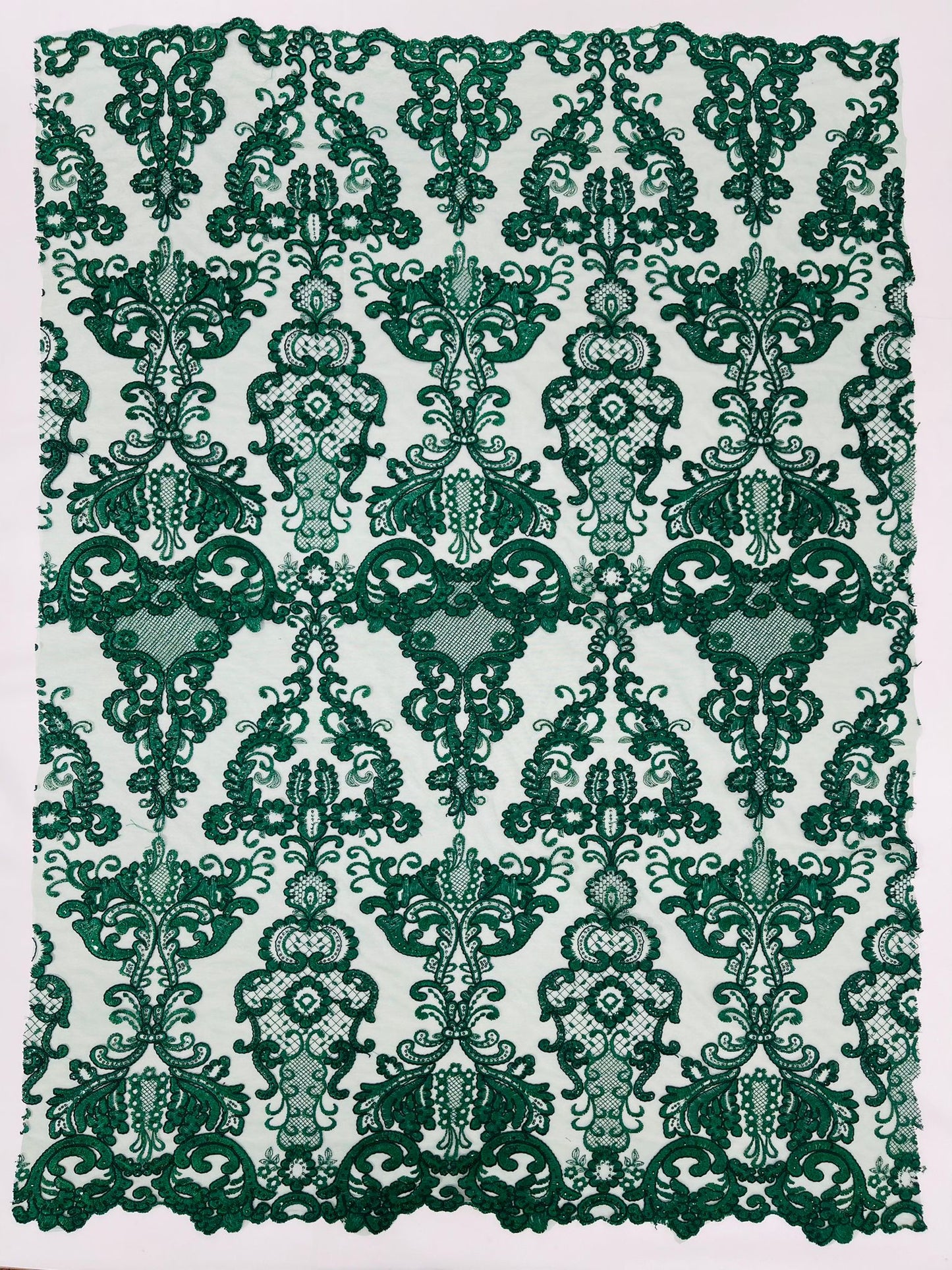 Damask Embroidered Lace Fabric 54” Wide| New Creations Fabric & Foam Inc. - New Creations Fabric & Foam Inc