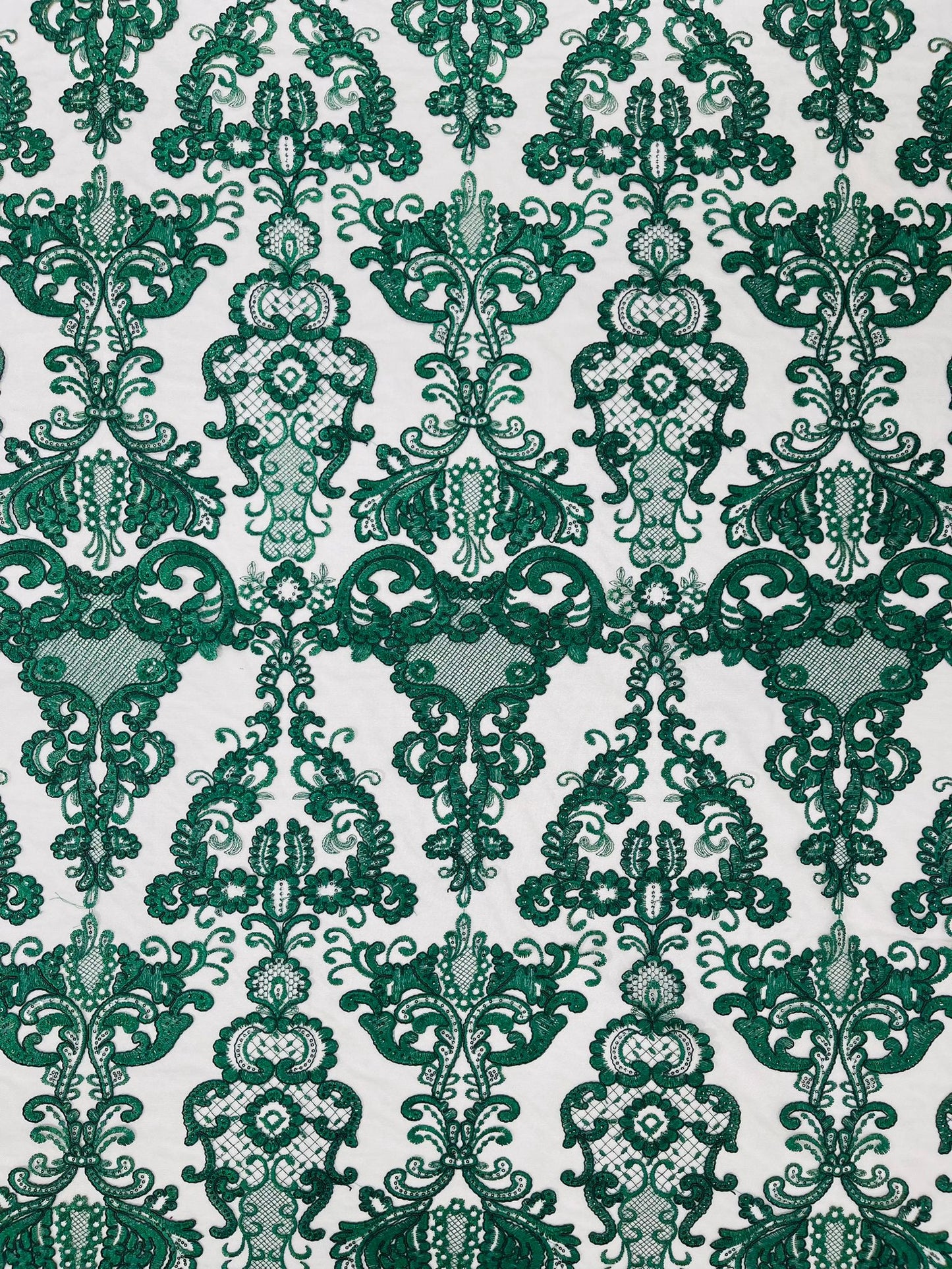 Damask Embroidered Lace Fabric 54” Wide| New Creations Fabric & Foam Inc. - New Creations Fabric & Foam Inc