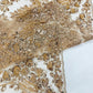 Damask Wing Design Embroidered Heavy Beaded Lace on 54" Mesh Fabric. - New Creations Fabric & Foam Inc