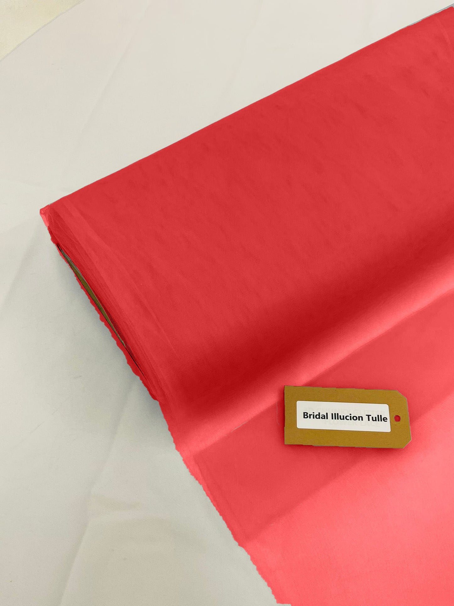 Dark Coral - Bridal Illusion Tulle 108"Wide Polyester Premium Tulle Fabric Bolt, By The Roll. - New Creations Fabric & Foam Inc