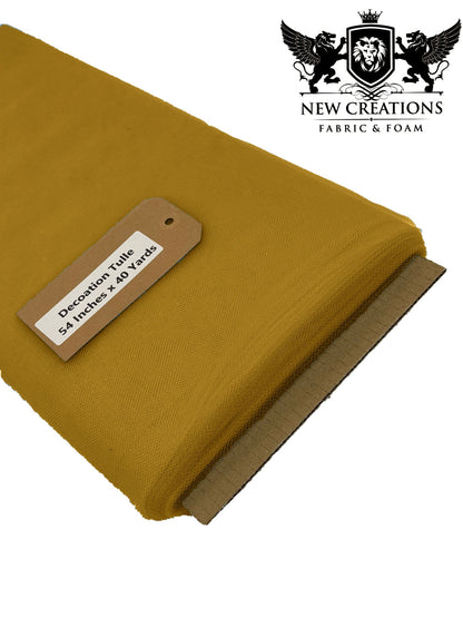 Dark Gold Tutu Fabric Bolt Bridal Party Wedding Decoration, Wholesale Tulle, Party, Tulle Net. - New Creations Fabric & Foam Inc