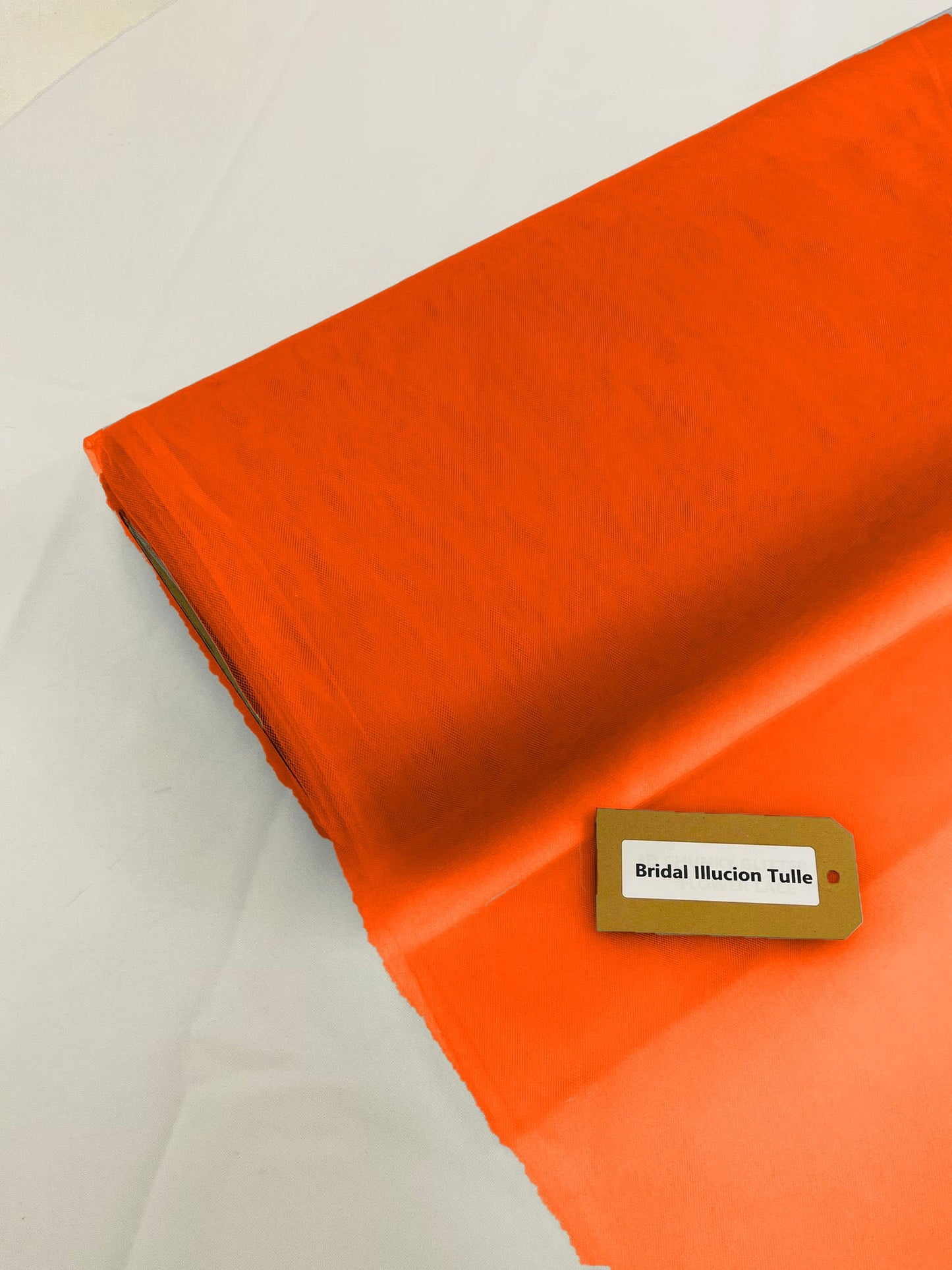 Dark Orange - Bridal Illusion Tulle 108"Wide Polyester Premium Tulle Fabric Bolt, By The Roll. - New Creations Fabric & Foam Inc