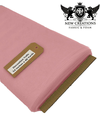 Dusty Rose Tutu Fabric Bolt Bridal Party Wedding Decoration, Wholesale Tulle, Party, Tulle Net. - New Creations Fabric & Foam Inc