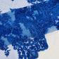 ELEGANT BEADED FLORAL LACE ON MESH FABRIC (By The Yard) - New Creations Fabric & Foam Inc