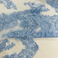 ELEGANT BEADED FLORAL LACE ON MESH FABRIC (By The Yard) - New Creations Fabric & Foam Inc