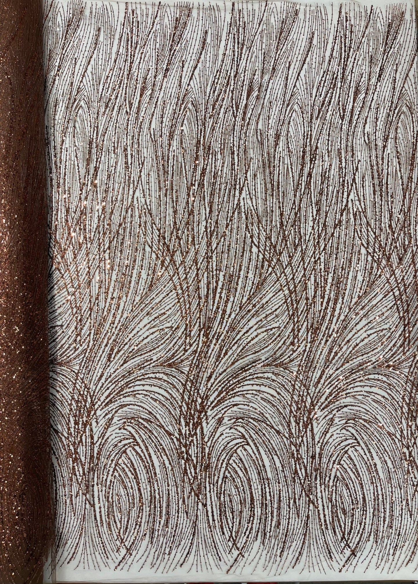 Fashion Glitter Design On A Mesh Lace 54” Wide| New Creations Fabric & Foam Inc. - New Creations Fabric & Foam Inc