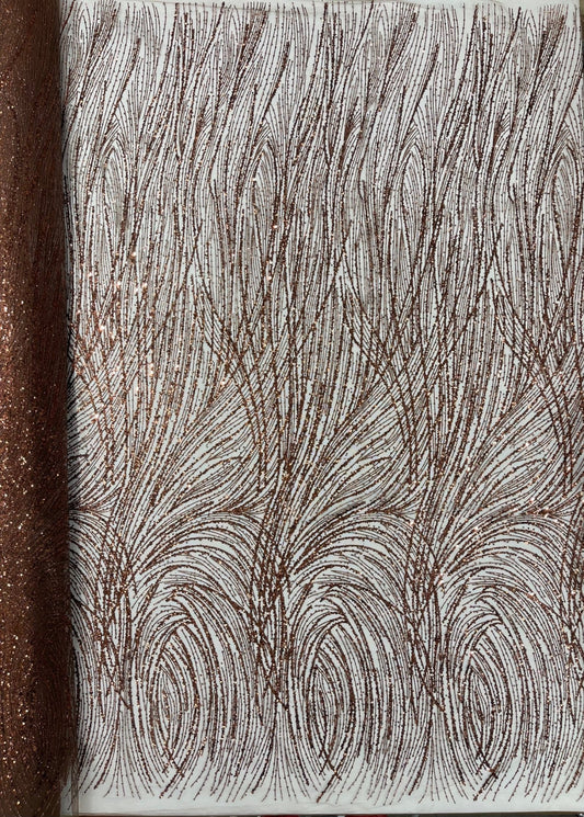 Fashion Glitter Design On A Mesh Lace 54” Wide| New Creations Fabric & Foam Inc. - New Creations Fabric & Foam Inc