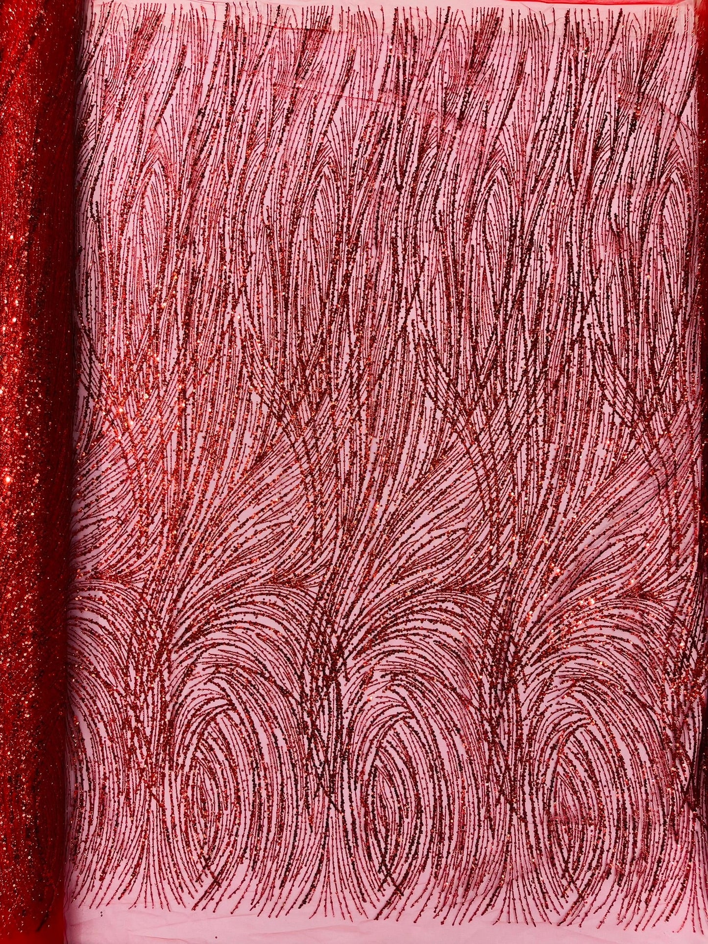 Fashion Glitter Design On A Mesh Lace Fabric| New Creations Fabric & Foam Inc. - New Creations Fabric & Foam Inc