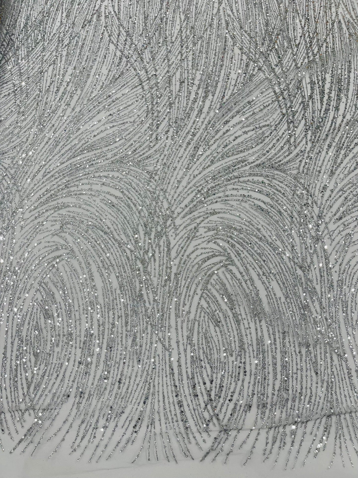 Fashion Glitter Design On A Mesh Lace Fabric| New Creations Fabric & Foam Inc. - New Creations Fabric & Foam Inc