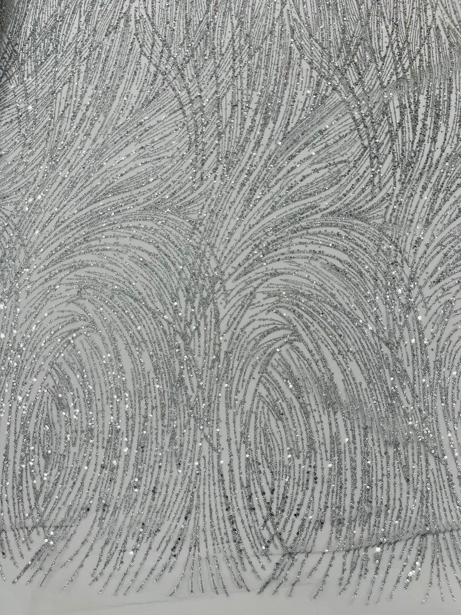 Fashion Glitter Design On A Mesh Lace Fabric| New Creations Fabric & Foam Inc. - New Creations Fabric & Foam Inc