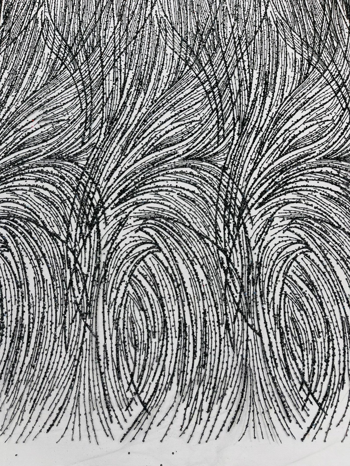 Fashion Glitter Design On A Mesh Lace Fabric| New Creations Fabric & Foam Inc. - New Creations Fabric & Foam Inc