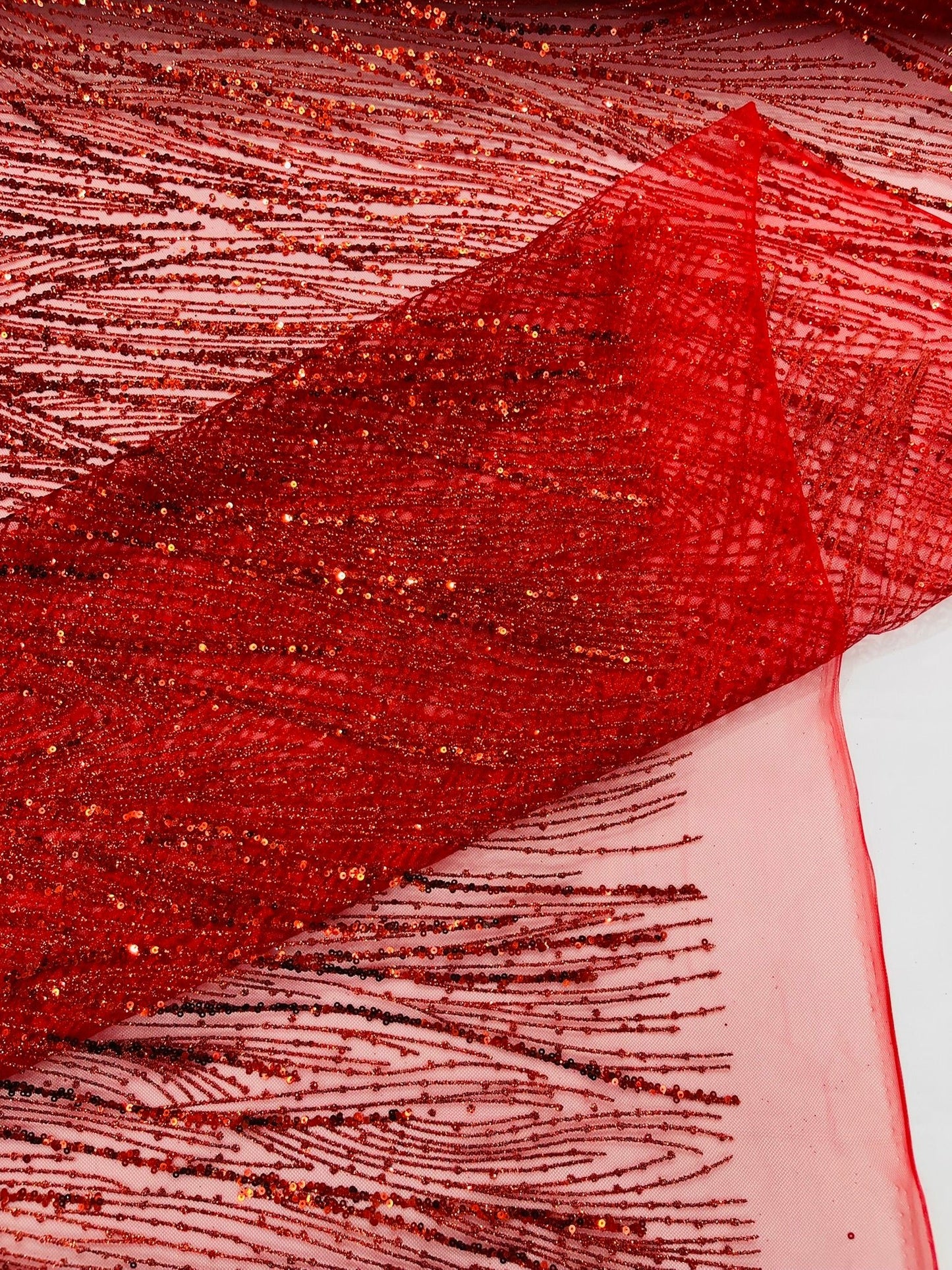 Fashion Glitter Design On A Mesh Lace Fabric| New Creations Fabric & Foam Inc. - New Creations Fabric & Foam Inc