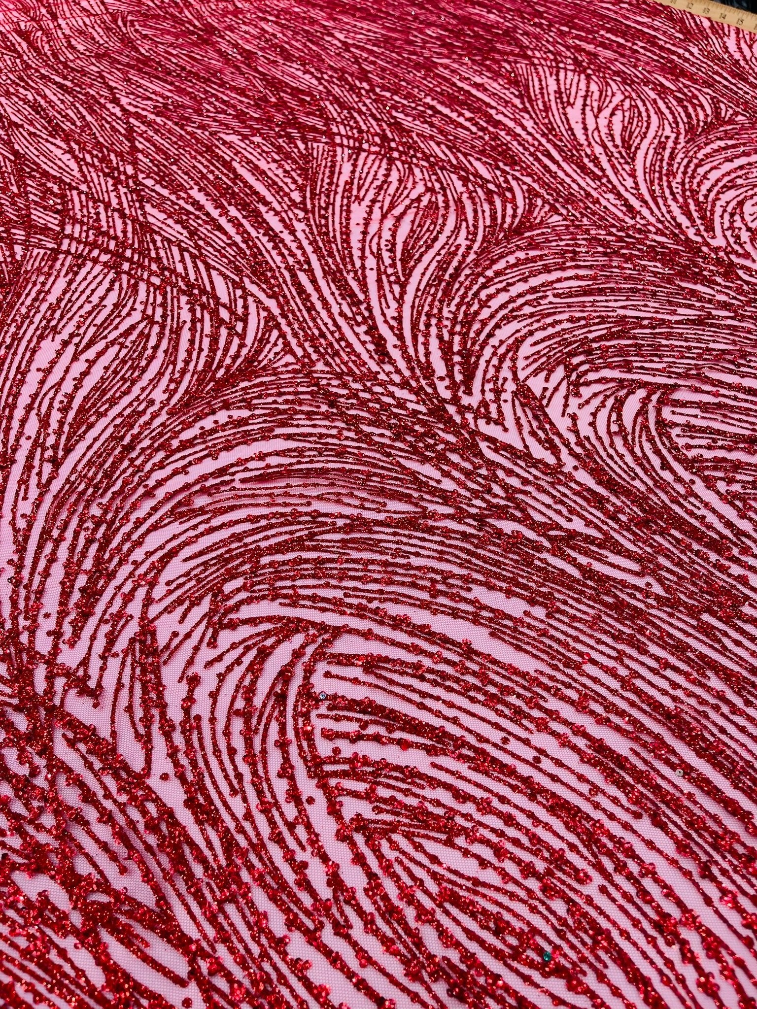 Fashion Glitter Design On A Mesh Lace Fabric| New Creations Fabric & Foam Inc. - New Creations Fabric & Foam Inc