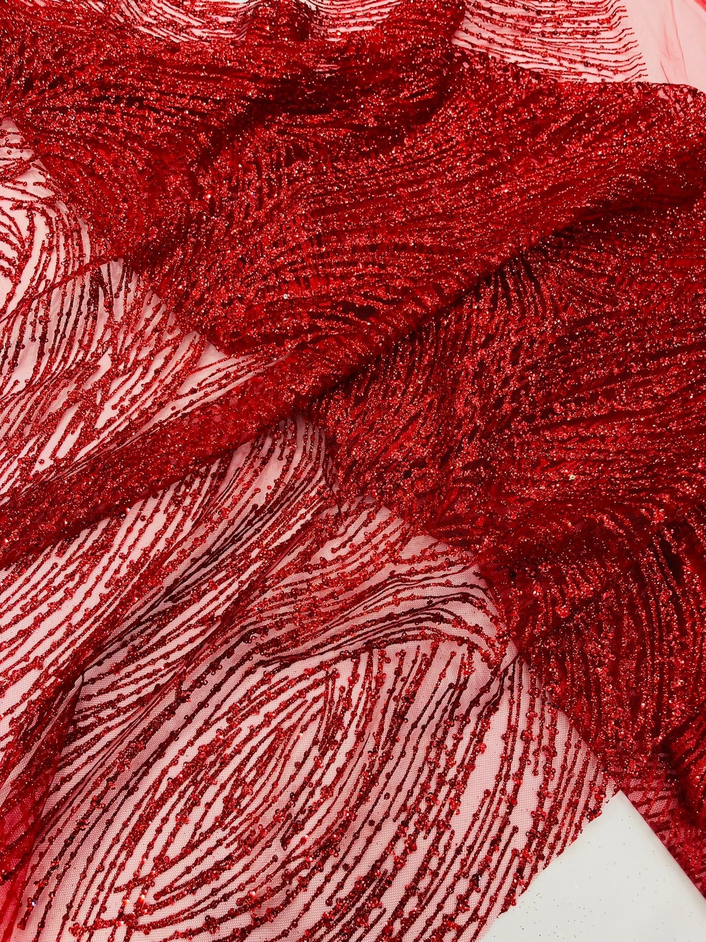 Fashion Glitter Design On A Mesh Lace Fabric| New Creations Fabric & Foam Inc. - New Creations Fabric & Foam Inc