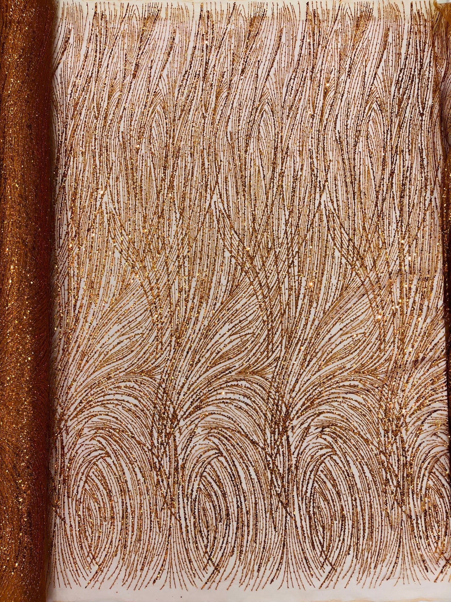 Fashion Glitter Design On A Mesh Lace Fabric| New Creations Fabric & Foam Inc. - New Creations Fabric & Foam Inc