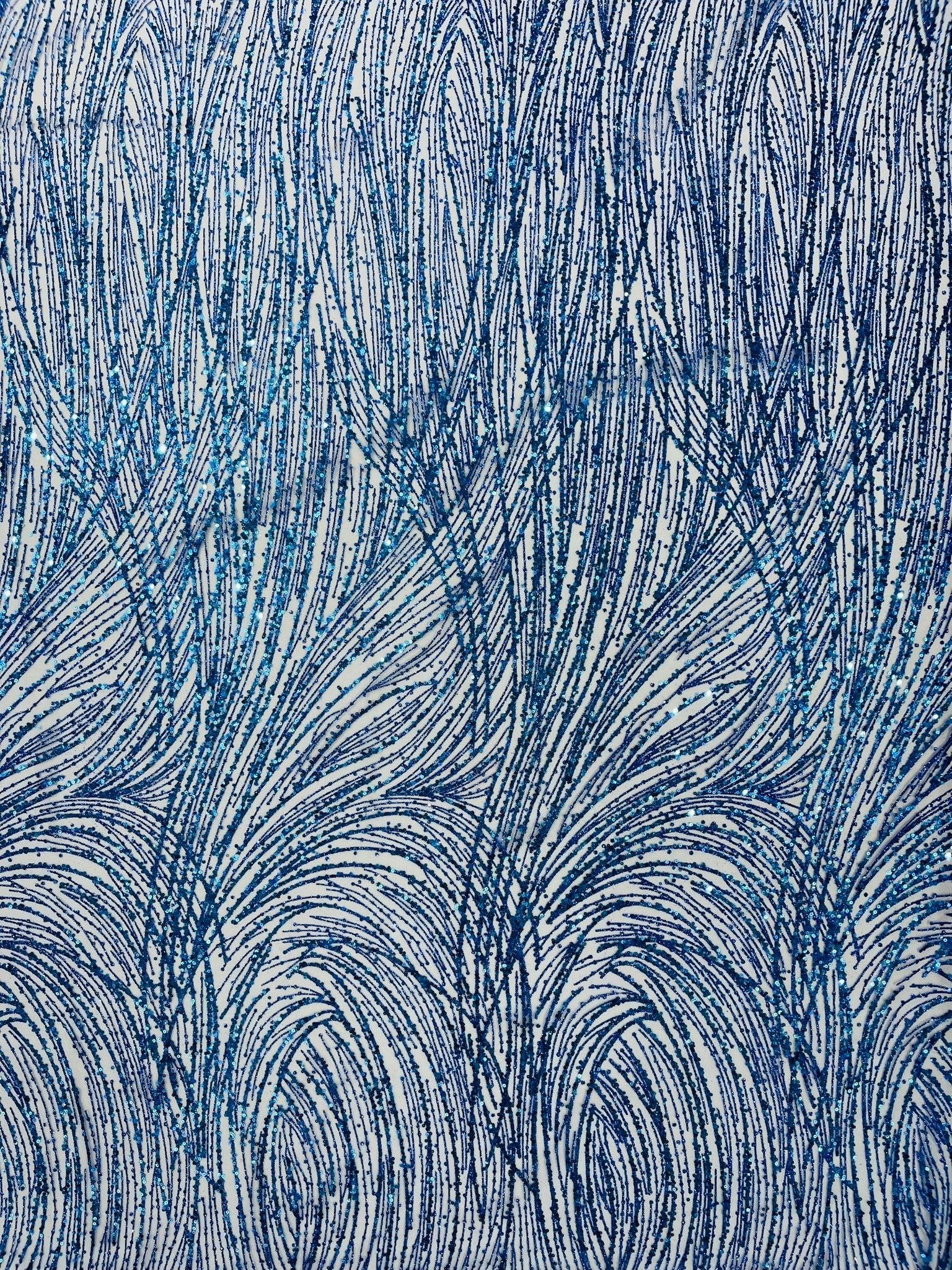 Fashion Glitter Design On A Mesh Lace Fabric| New Creations Fabric & Foam Inc. - New Creations Fabric & Foam Inc