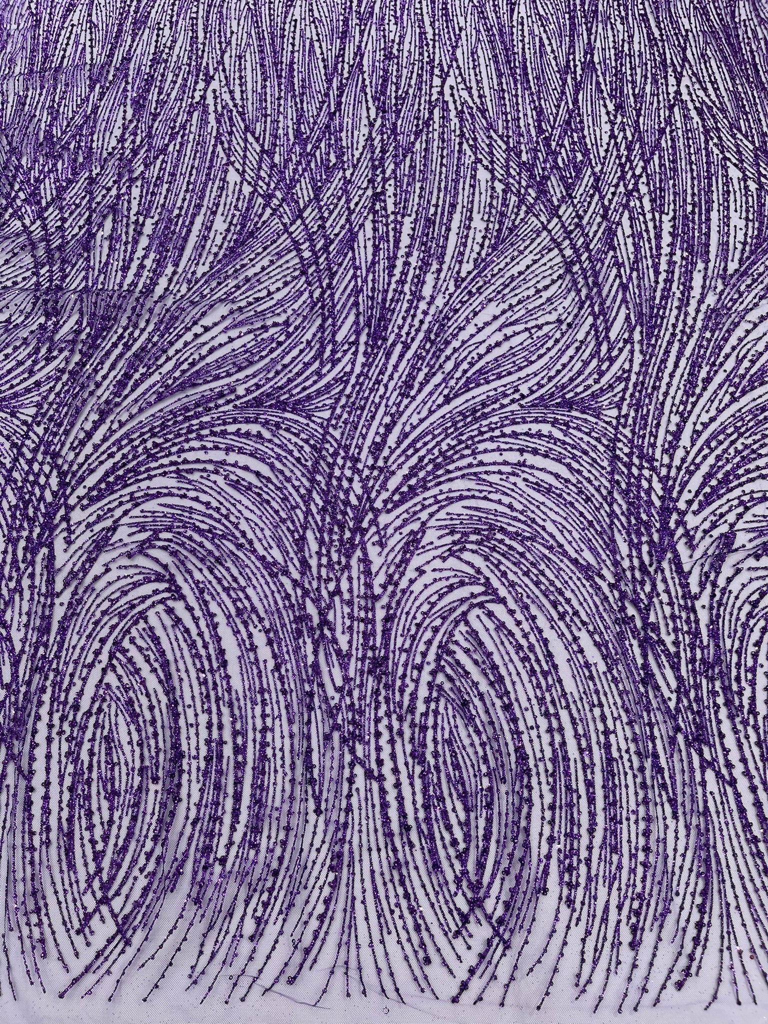 Fashion Glitter Design On A Mesh Lace Fabric| New Creations Fabric & Foam Inc. - New Creations Fabric & Foam Inc