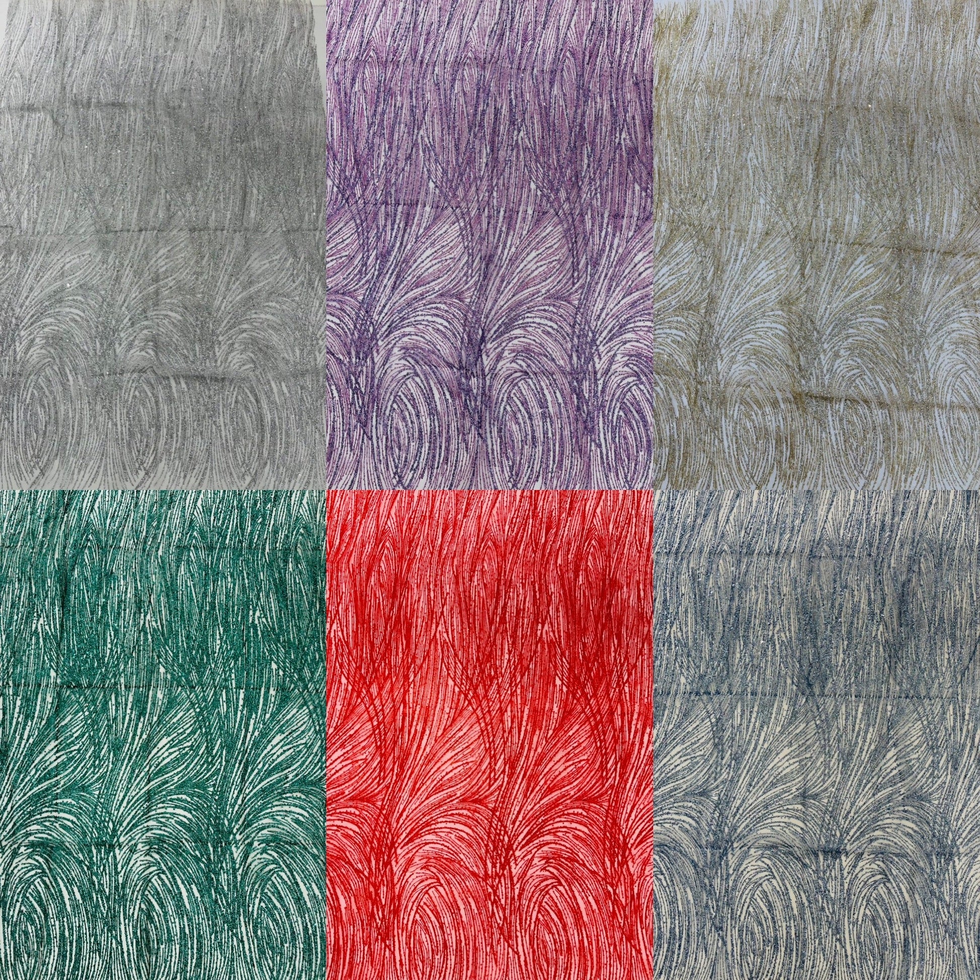 Fashion Glitter Design On A Mesh Lace Fabric/Prom. - New Creations Fabric & Foam Inc