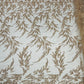 FASHION VINE BEADED LACE ON A MESH FABRIC (By The Yard) - New Creations Fabric & Foam Inc