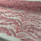 Feather and Vine Beaded Lace Fabric 54” Wide| New Creations Fabric & Foam Inc. - New Creations Fabric & Foam Inc