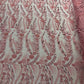 Feather and Vine Beaded Lace Fabric 54” Wide| New Creations Fabric & Foam Inc. - New Creations Fabric & Foam Inc