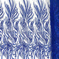 FEATHER BEADED LACE ON MESH FABRIC (By The Yard) - New Creations Fabric & Foam Inc