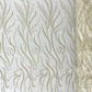 FEATHER BEADED LACE ON MESH FABRIC (By The Yard) - New Creations Fabric & Foam Inc