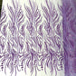 FEATHER BEADED LACE ON MESH FABRIC (By The Yard) - New Creations Fabric & Foam Inc