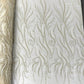 FEATHER BEADED LACE ON MESH FABRIC (By The Yard) - New Creations Fabric & Foam Inc