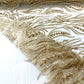 FEATHER BEADED LACE ON MESH FABRIC (By The Yard) - New Creations Fabric & Foam Inc