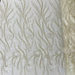 FEATHER BEADED LACE ON MESH FABRIC (By The Yard) - New Creations Fabric & Foam Inc