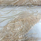 FEATHER BEADED LACE ON MESH FABRIC (By The Yard) - New Creations Fabric & Foam Inc