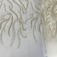 FEATHER BEADED LACE ON MESH FABRIC (By The Yard) - New Creations Fabric & Foam Inc