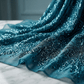 Feather Damask Sequin Stretch Mesh Fabric by the Yard 54” Wide – Iridescent Floral Sequin Fabric for Prom Dresses, Bridal Gowns & Luxury Fashion - New Creations Fabric & Foam Inc
