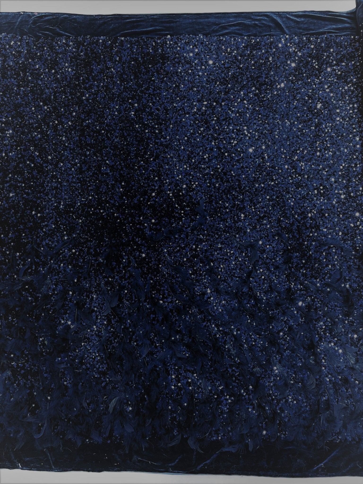 Feather Sequin Velvet Fabric 54" Wide| New Creations Fabric & Foam Inc. - New Creations Fabric & Foam Inc